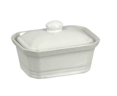 Terrine avec couvercle - Grès blanc - 200g