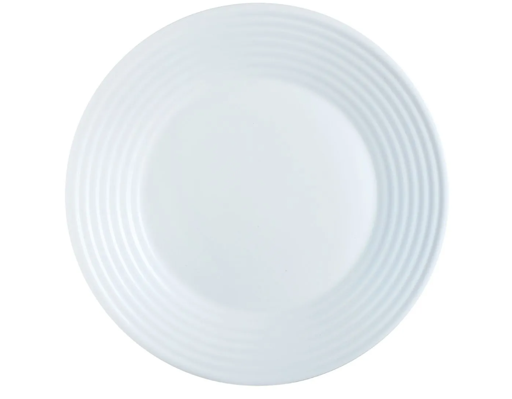 6 x assiettes plates blanche STAIRO - Verre - 27cm