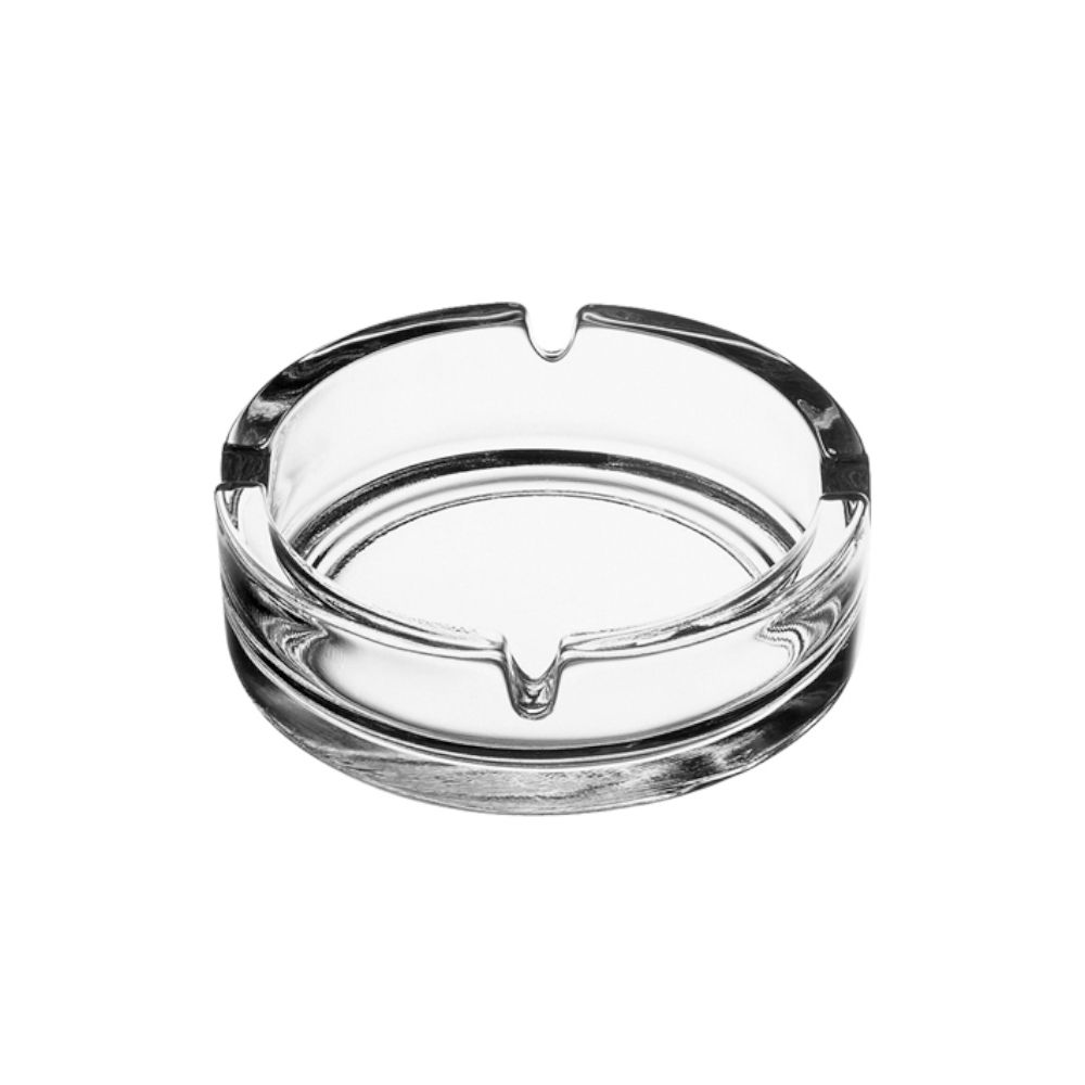 12 Cendriers transparent bistro - Verre - 10.7cm