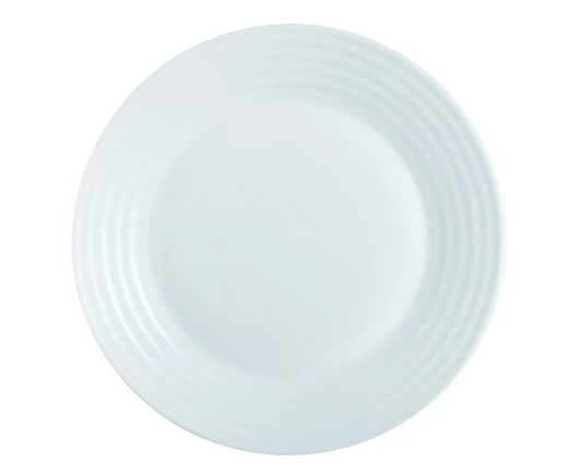 6 x assiettes plates blanche STAIRO - Verre - 19cm
