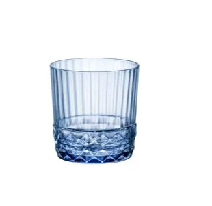 6 Verres forme basse - America's 20 - Bleu - 37cl