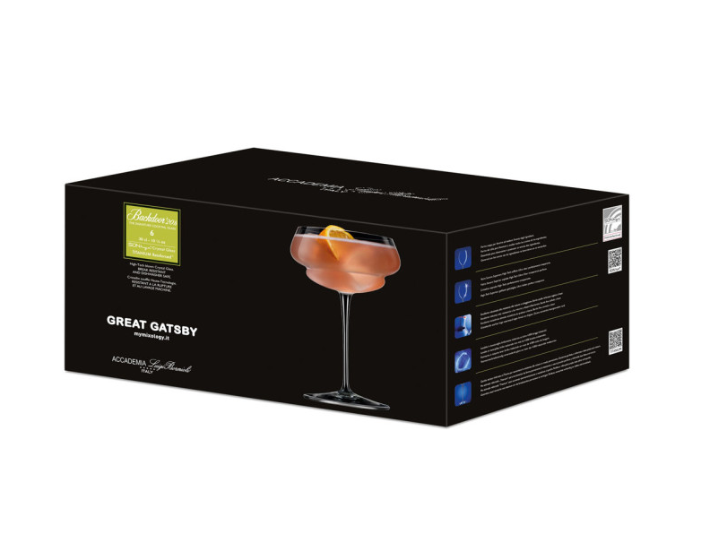 6 Verres à pied Great Gatsby BACKDOOR 20'S - 30 cl