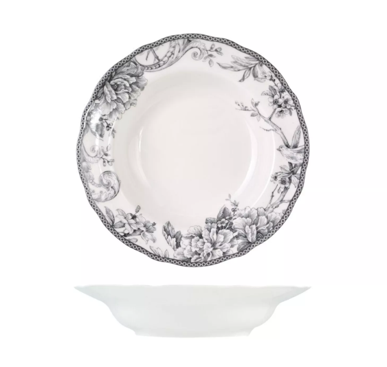 6 x assiettes creuses Mayfair 22,5 cm - Porcelaine