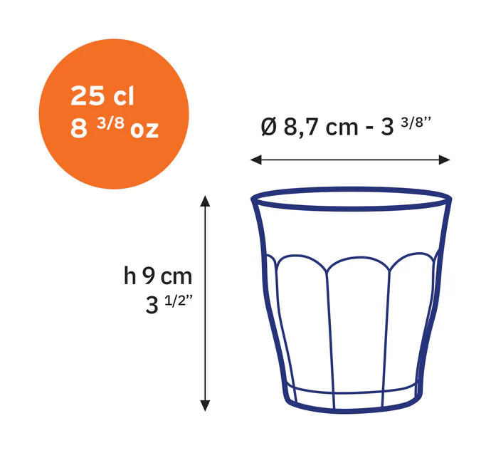 6 x verres PICARDIE givrés - 25cl - Duralex