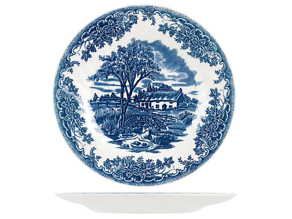 6 x assiettes BROOK BLUE - 20cm - Faïence - Churchill