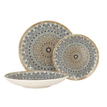 6 x assiettes creuses BYZANCE - Porcelaine - 21 cm - Novastyl