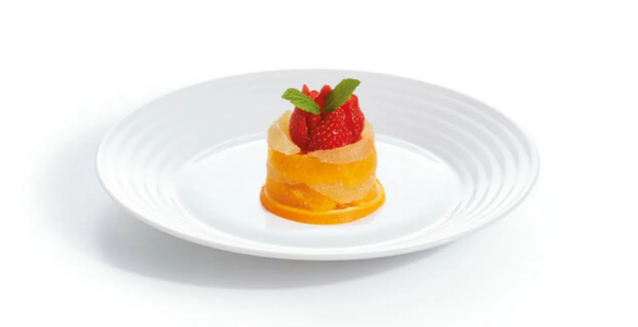 6 x assiettes plates blanche STAIRO - Verre - 19cm