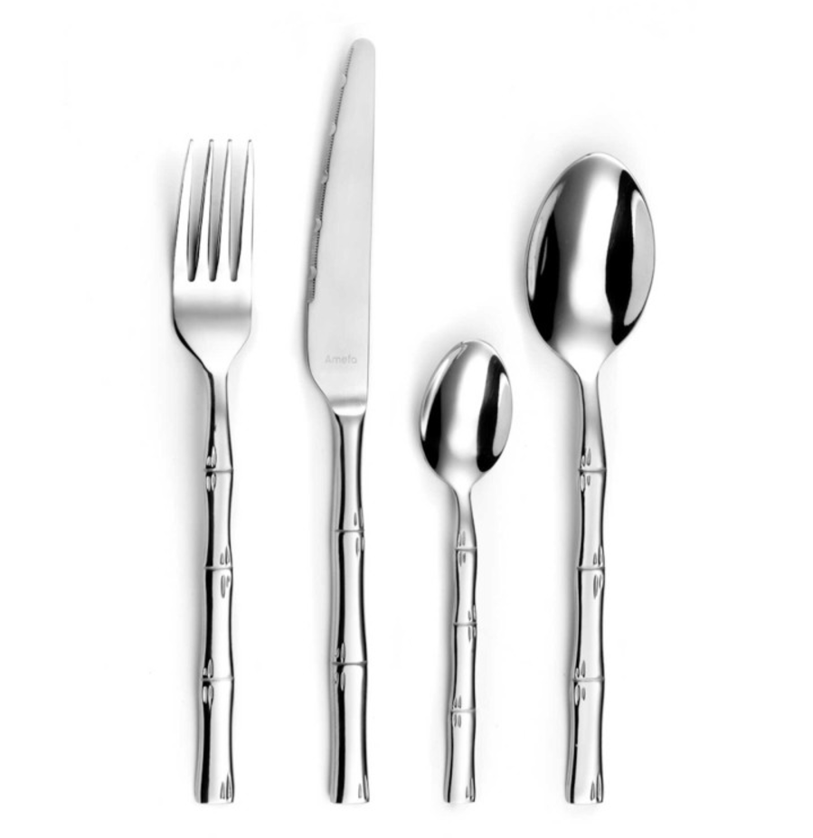 6 x couteaux de table BAMBOU - Inox 18/0 - 23cm