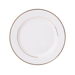 6 x assiettes plates FILET OR - Porcelaine - 20,5cm - Novastyl