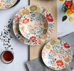 6 x assiettes creuses JAIPUR - 19cm - En Grès - Novastyl