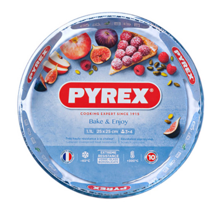 Plat à tarte en verre 