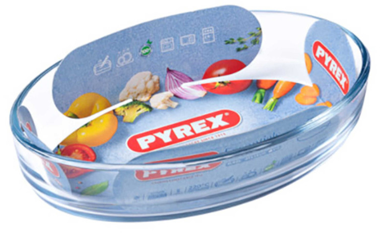 Plat de cuisson ovale en verre 