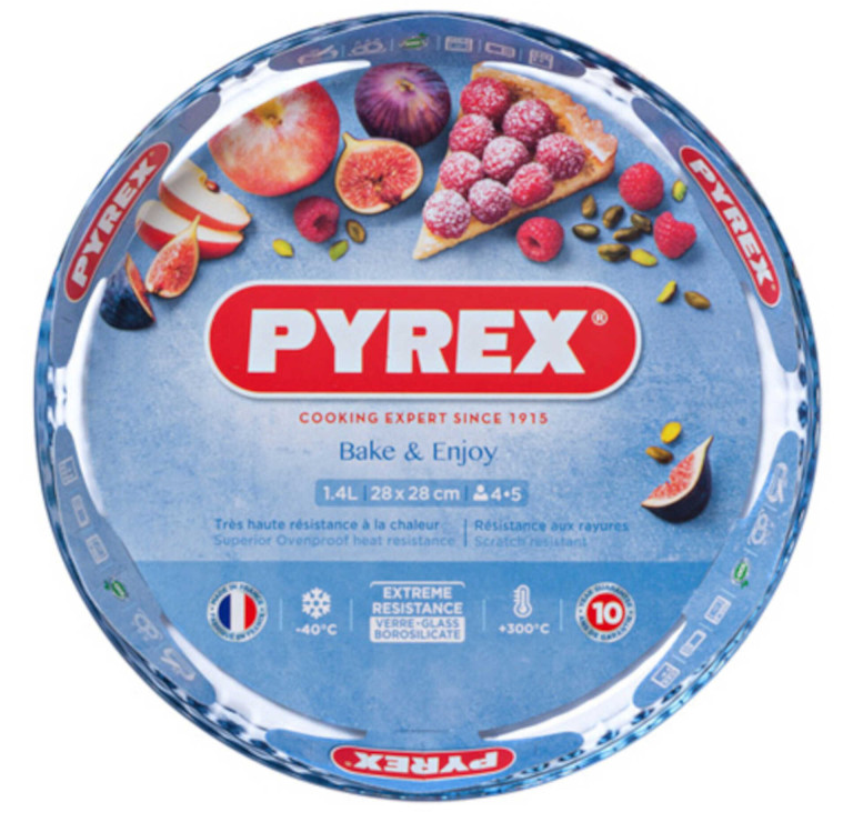 Plat à tarte en verre 