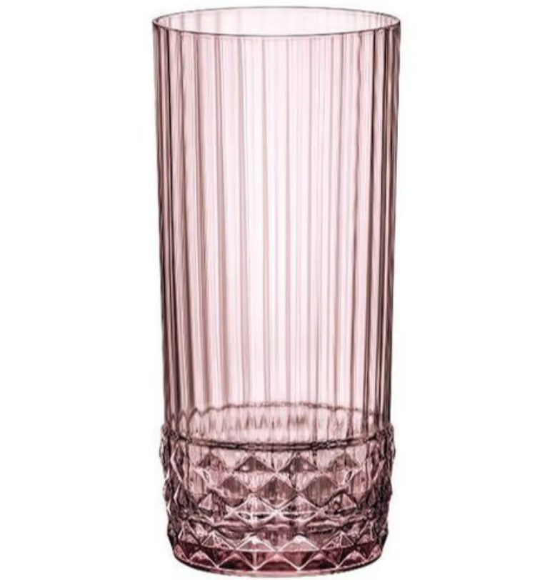 6 x verres forme haute AMERiCA'S 20 - Rose - 40cl