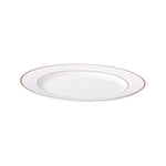 6 x assiettes plates FILET OR - Porcelaine - 20,5cm - Novastyl