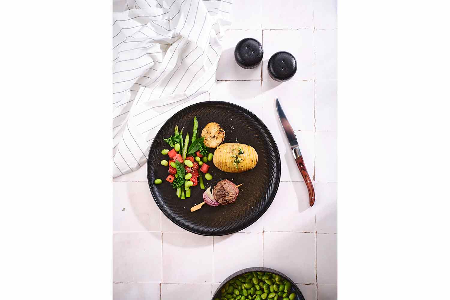 Duo de salière et poivrier DAKOTA - Noir - Grès