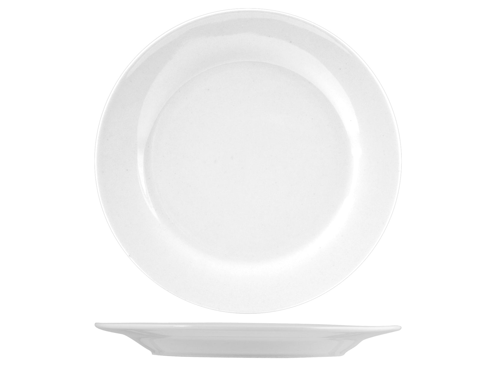 6 x assiettes blanche BASIC - Porcelaine - 24cm - Royal Norfolk