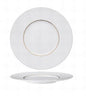 Assiette en porcelaine de Limoges blanche filet doré - Essentia - Ø 23 cm