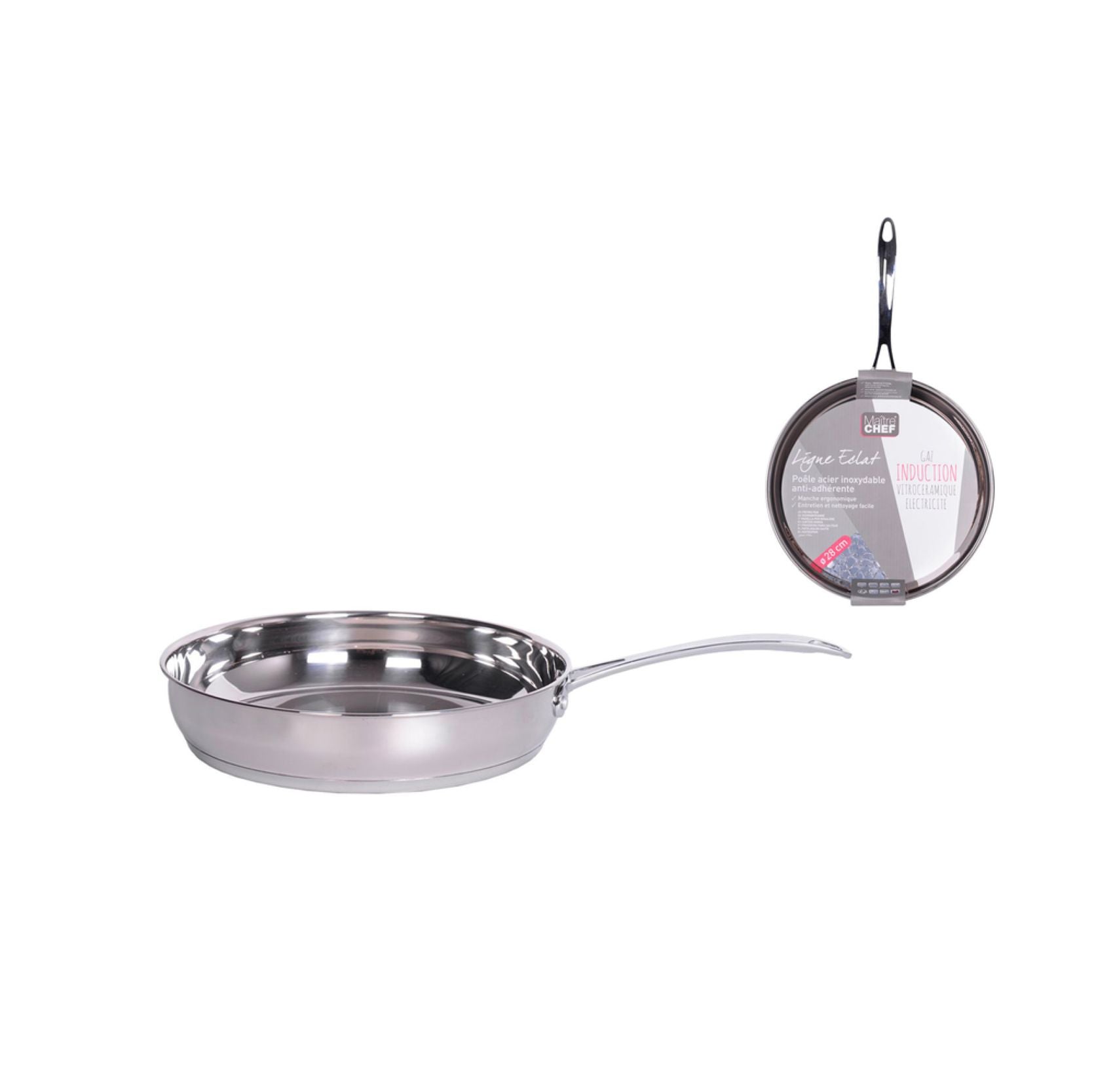 Poêle ECLAT en inox 18/10 - 30cm - H&H