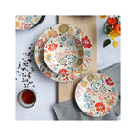 6 x assiettes creuses JAIPUR - 19cm - En Grès - Novastyl