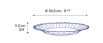 6 x assiettes plates PICARDIE - Marine - 20.5cm - Duralex