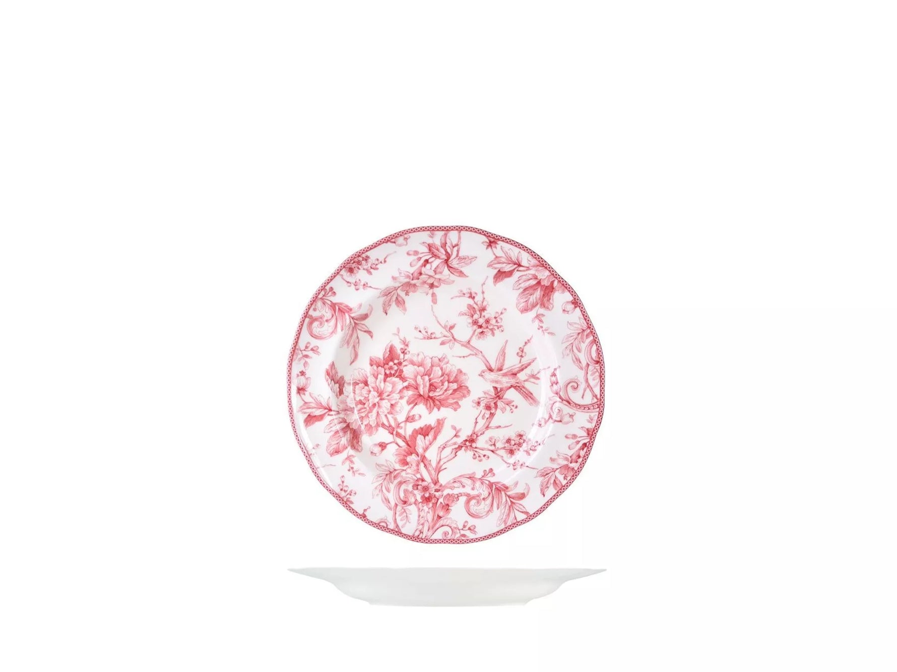 6 x assiettes plates PRIMEROSE 22 cm - Porcelaine - H&H - AODB - Aux origines du barH&H