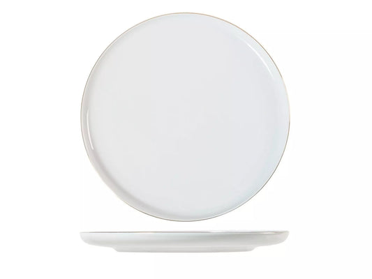 6 x assiettes plates PEARL GOLD - 27cm - Porcelaine - H&H