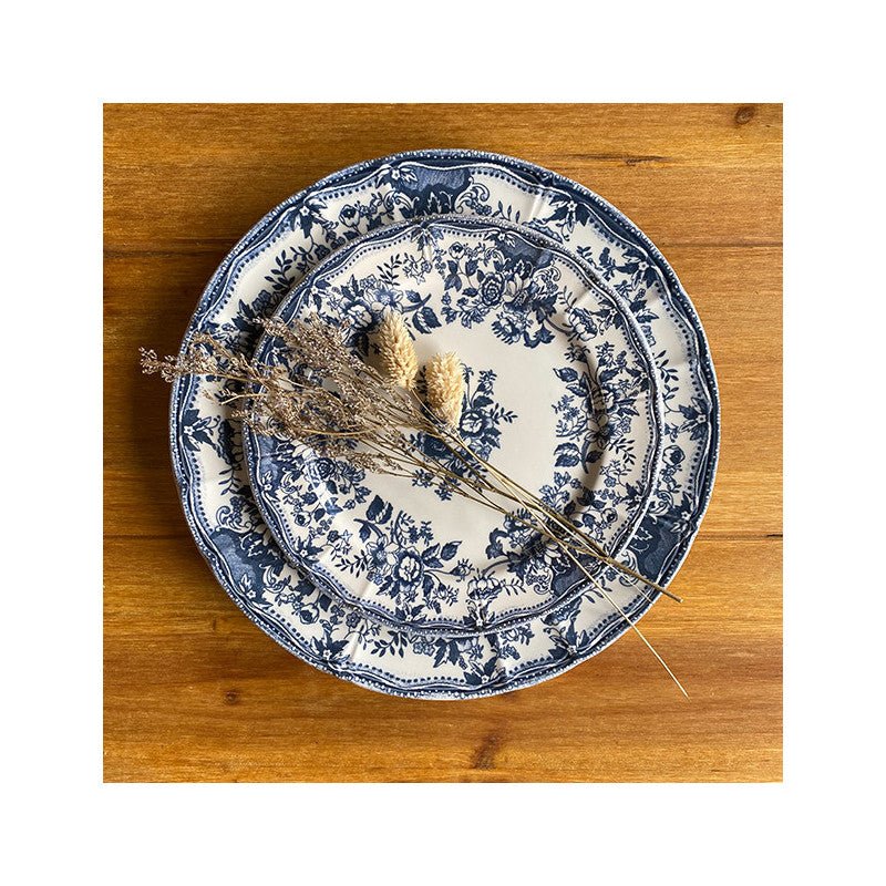 6 x assiettes plate FAUSTINE bleues - Porcelaine - 26cm - Novastyl - AODB - Aux origines du barNovastyl