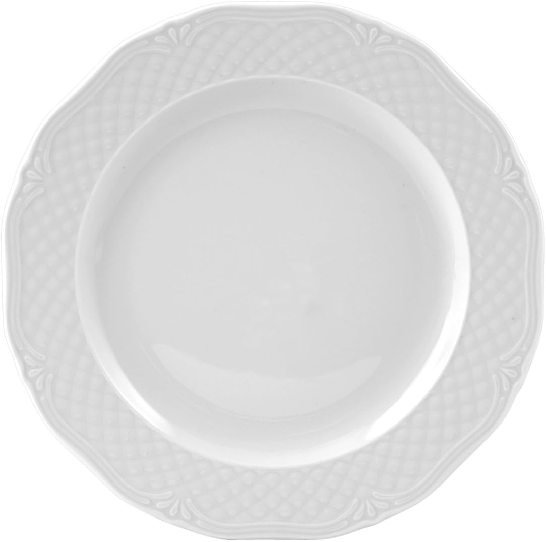 6 x assiettes plates ARIANNA - 26 cm - Porcelaine - H&H