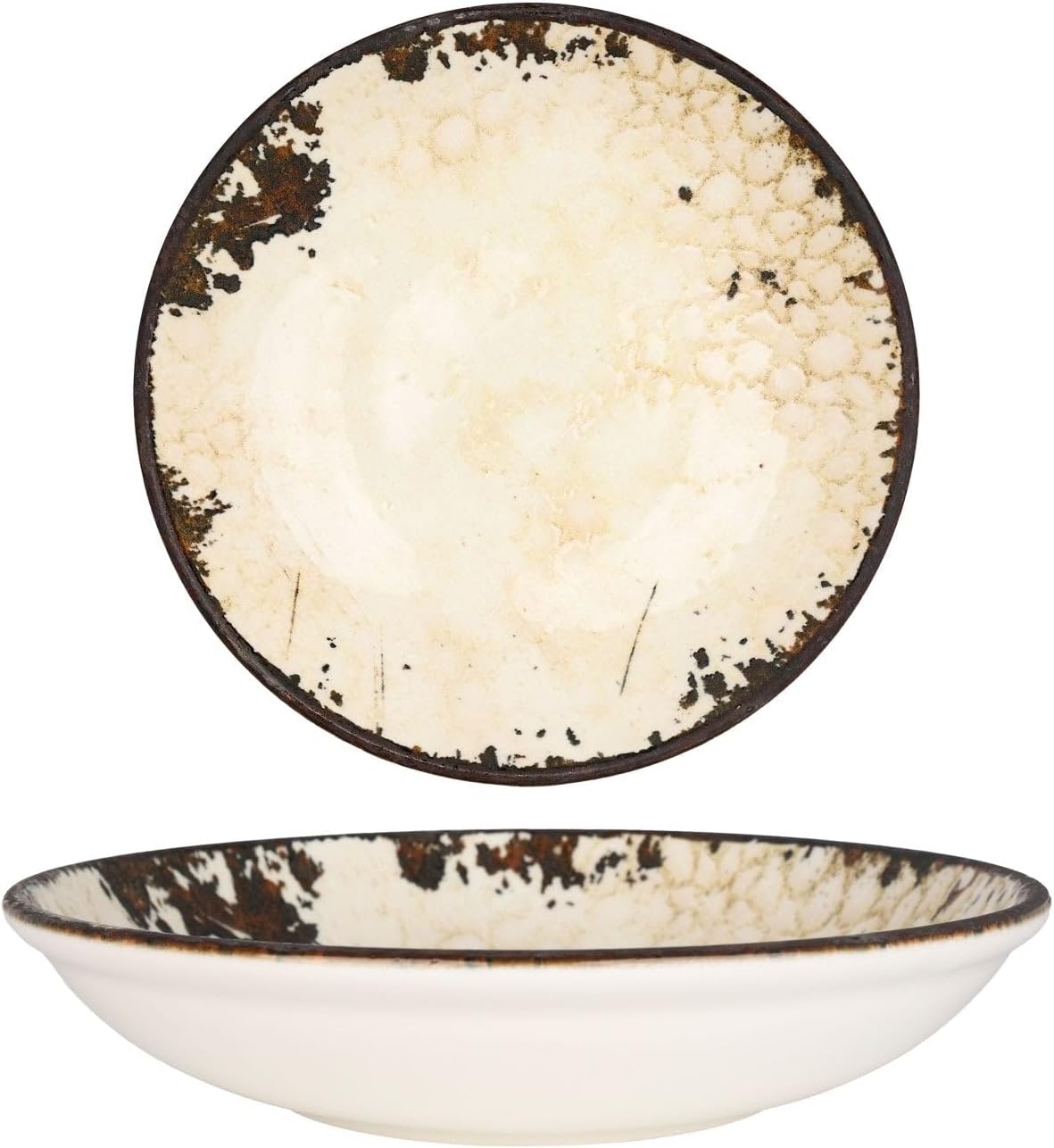 6 x assiettes creuses DALLAS - 20cm - Porcelaine - Rinart