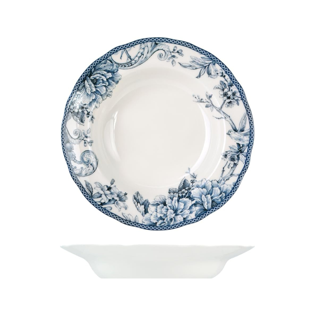 6 x assiettes creuse KENSINGTON - 22.5cm - Porcelaine - H&H