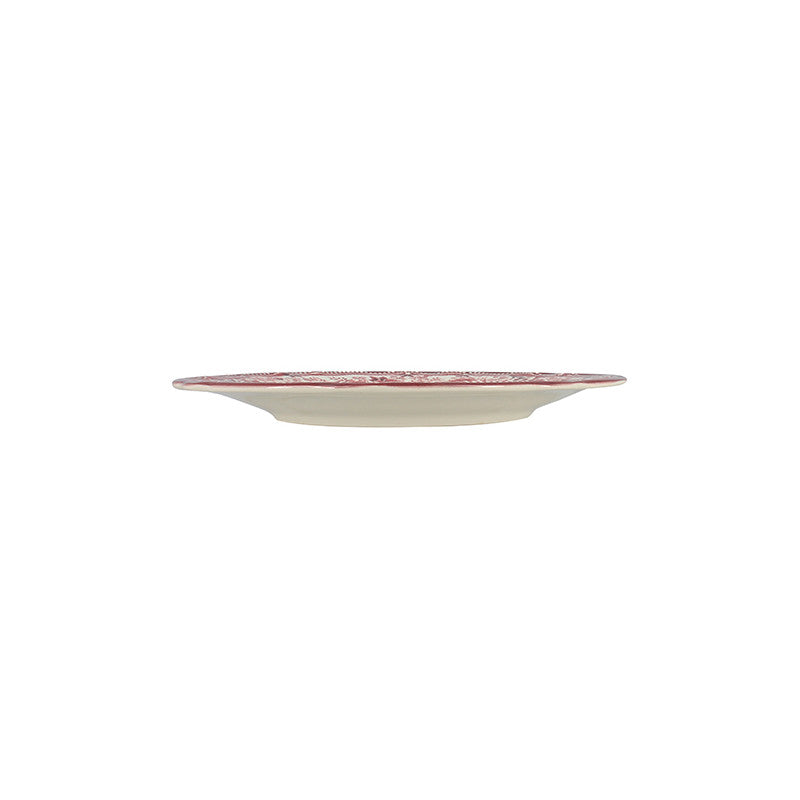 6 x assiettes plates FAUSTINE Rose - 26cm - Porcelaine - Novastyl