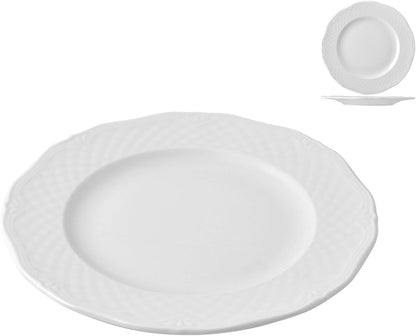 6 x assiettes plates ARIANNA - 19cm - Porcelaine - H&H
