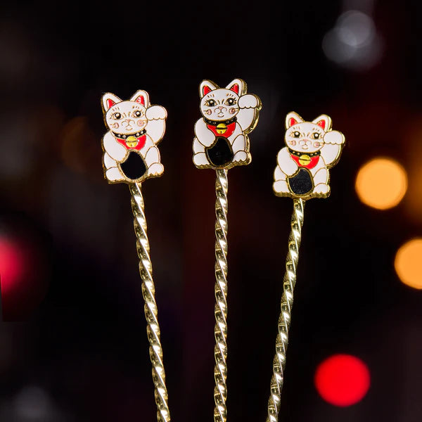 Cuillère à cocktail LUCKY CAT - Acier inox - 29.5cm - Cocktail Kingdom