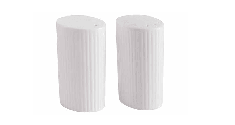 Duo de salière et poivrier GINSENG - Porcelaine - Chef&Sommelier - AODB - Aux origines du barChefs&Sommeliers