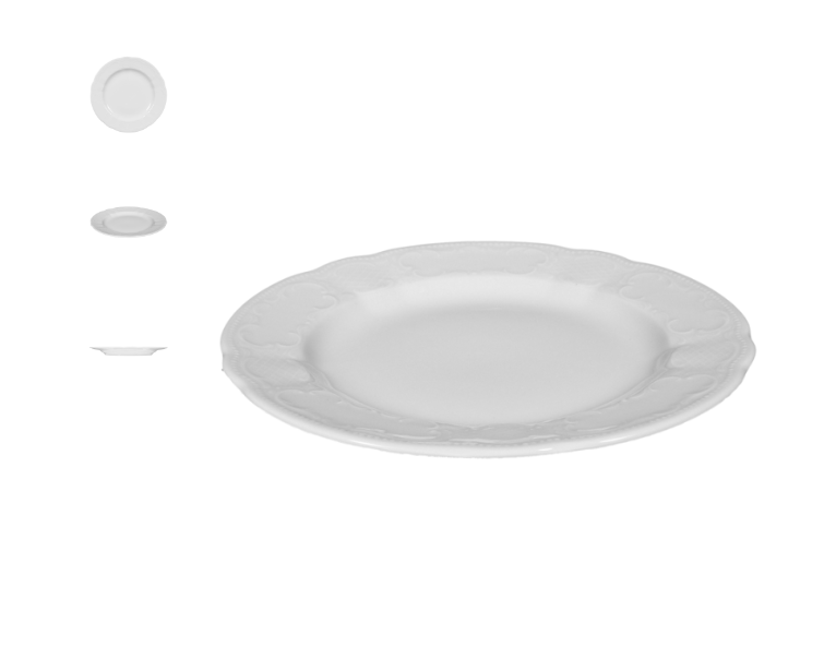 6 x assietteq plateq Salzburg - 25 cm - Porcelaine - Seltmann WEIDEN