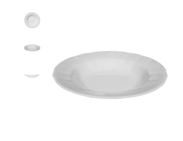 6 x assiettes creuses Salzburg 23 cm - Porcelaine - Seltmann WEIDEN