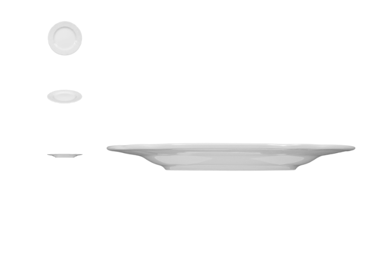 6 x assiettes plates SALZBURG - 21 cm - Porcelaine - Seltmann WEIDEN