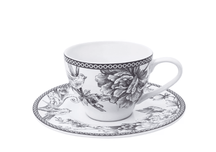 4 x tasses avec soucoupe MAYFAIR - 240ml - Porcelaine - H&H - AODB - Aux origines du barH&H