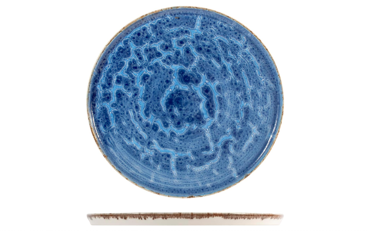 6 x assiettes plates COBALTO - 20 cm - Porcelaine - H&H