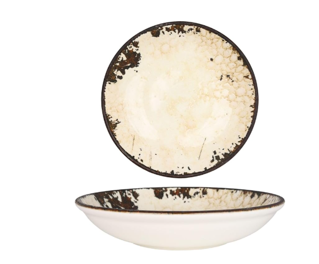 6 x assiettes creuses DALLAS - 20cm - Porcelaine - Rinart