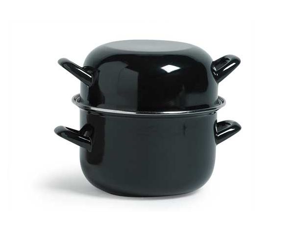 Casserole à moules - Inox couleur noir - 24cm - Cosy&Trendy