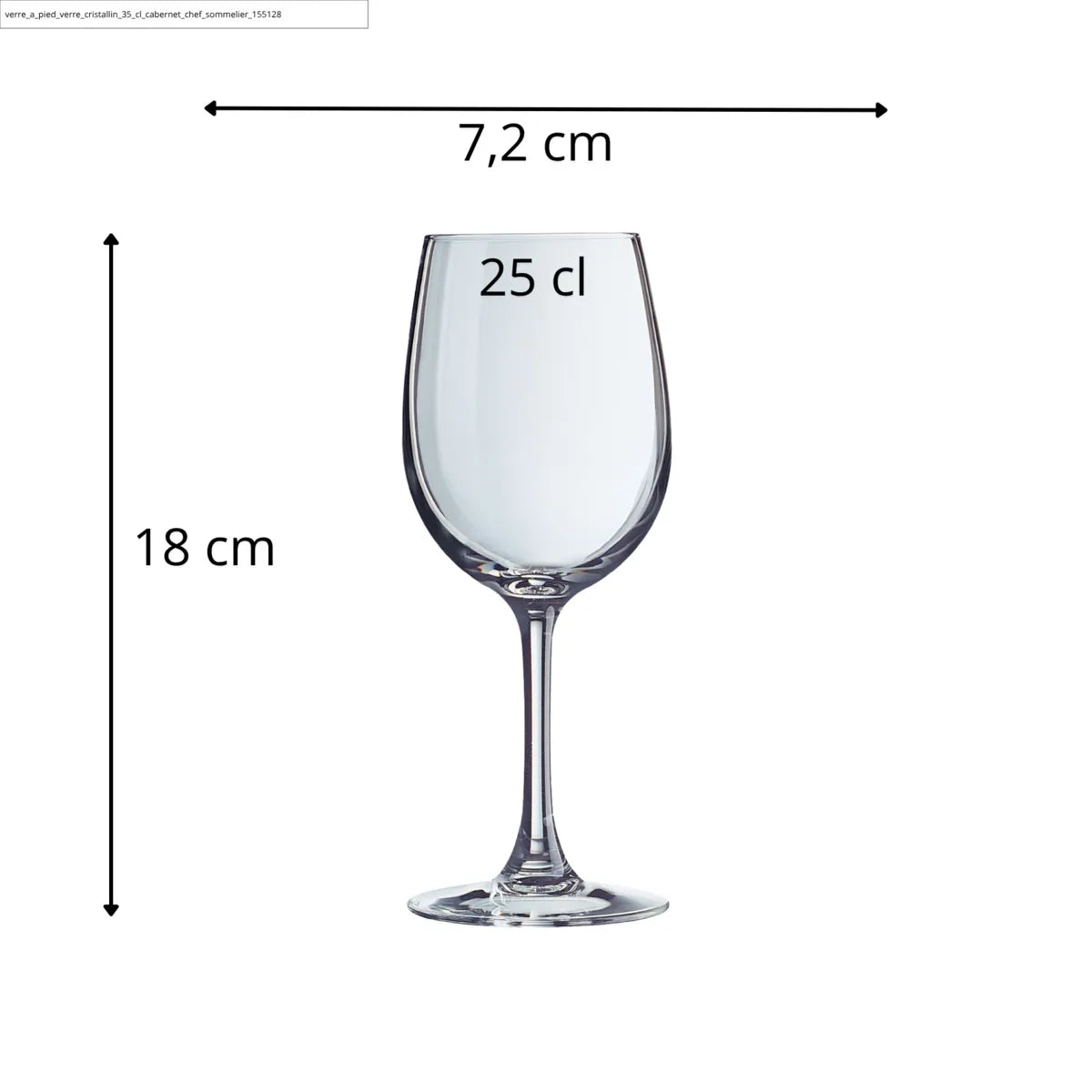 6 x verres à pied CABERNET - 25cl - Chef&Sommelier
