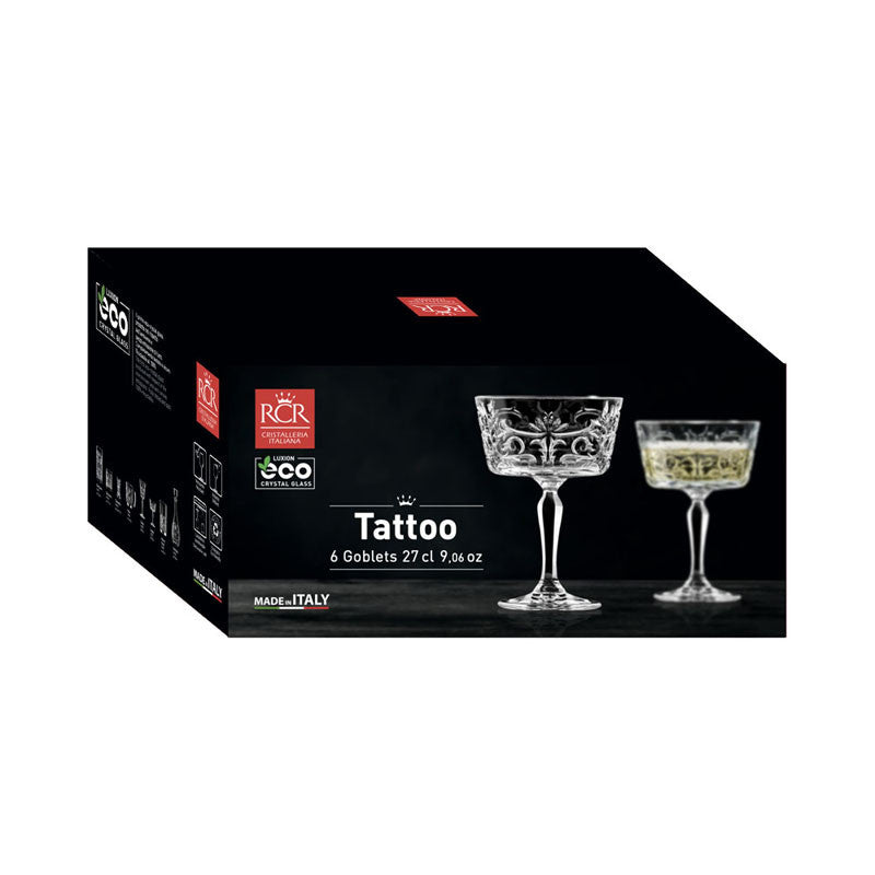 6 x coupes TATTOO - 27cl - RCR