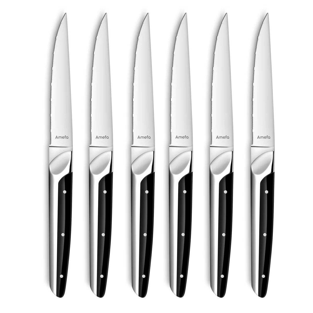 6 x couteaux à steak - EMPEROR - 25.5cm - Amefa