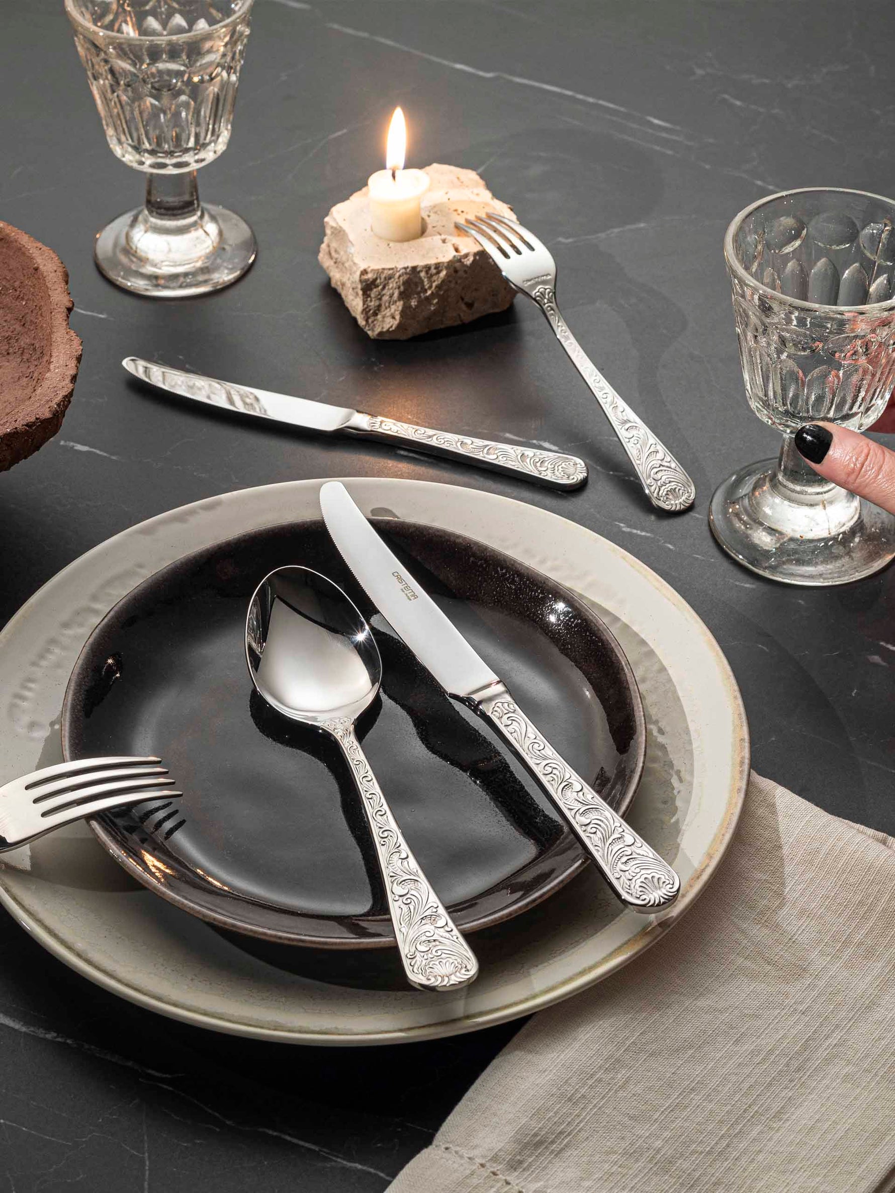 6 x fourchettes de table VERSAILLES - Inox 18/10 - Cristema - AODB - Aux origines du barCristema
