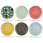 6 x assiettes plates assorties COLORFUL - 27 cm - H&H - AODB - Aux origines du barH&H