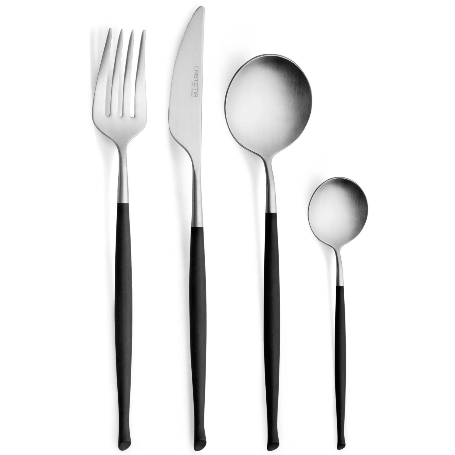 6 x fourchettes de table WAVE BLACK – Cristema - AODB - Aux origines du barCristema