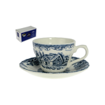 6 x tasses avec soucoupes BROOKS BLUE - 90ml - Churchill