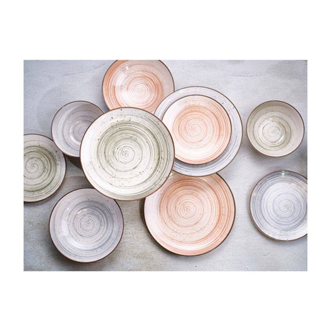 6 x assiettes plates SINTRA Terracotta - grès - 20cm - Cosy&Trendy